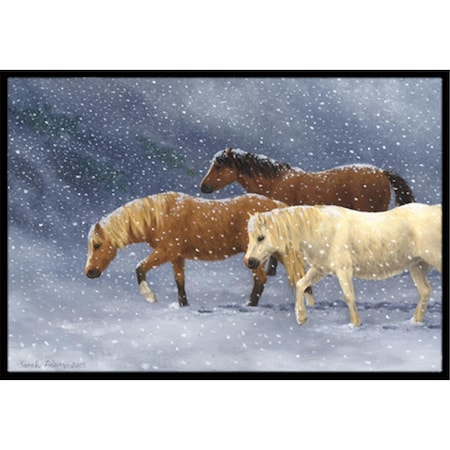 Carolines Treasures Seeking Shelter Horses Indoor or Outdoor Mat- 18 x 27 ASA2197MAT